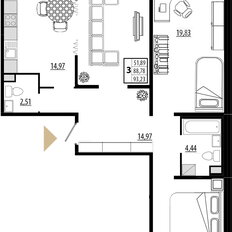 Квартира 88 м², 3-комнатная - изображение 4