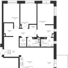 Квартира 108,6 м², 4-комнатная - изображение 3