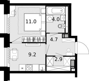 28 м², квартира-студия 9 000 000 ₽ - изображение 91