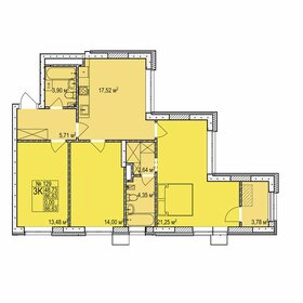 Квартира 86,6 м², 3-комнатная - изображение 1