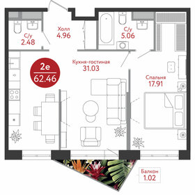 58,2 м², 2-комнатная квартира 12 300 000 ₽ - изображение 173