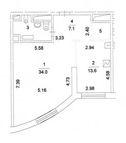 Квартира 63 м², 1-комнатная - изображение 5