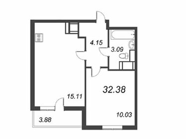 Квартира 32,4 м², 1-комнатная - изображение 1