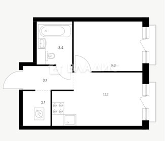 34,7 м², 1-комнатная квартира 13 500 000 ₽ - изображение 2