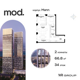 64,8 м², 2-комнатная квартира 34 245 104 ₽ - изображение 106