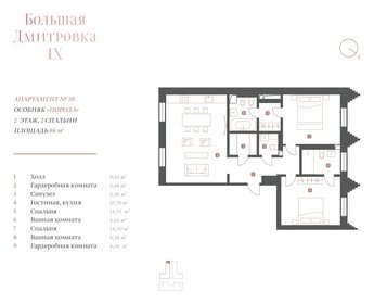 Квартира 85,7 м², 3-комнатные - изображение 1