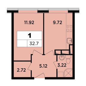 Квартира 32,7 м², студия - изображение 1