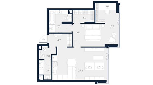 72,9 м², 2-комнатные апартаменты 43 353 000 ₽ - изображение 56