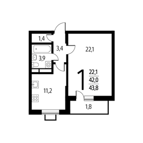 45 м², 2-комнатная квартира 8 790 000 ₽ - изображение 106