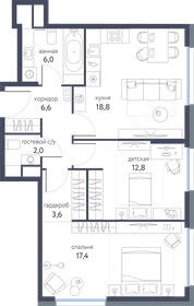Квартира 67,2 м², 2-комнатная - изображение 1