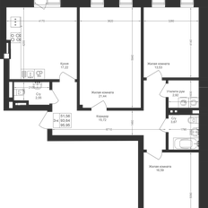 Квартира 96 м², 3-комнатная - изображение 2