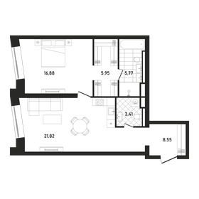 47,8 м², 1-комнатная квартира 23 997 000 ₽ - изображение 152