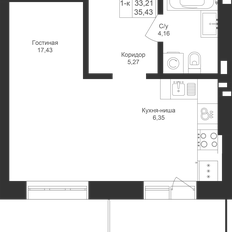 Квартира 35,4 м², студия - изображение 3