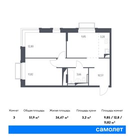 56,1 м², 2-комнатная квартира 15 183 294 ₽ - изображение 65