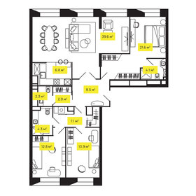 129,2 м², 4-комнатная квартира 71 060 000 ₽ - изображение 23