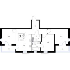 Квартира 66,9 м², 4-комнатная - изображение 2