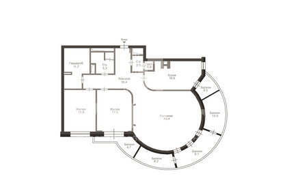 74,7 м², 3-комнатные апартаменты 21 000 000 ₽ - изображение 76