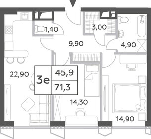 71,6 м², 3-комнатная квартира 33 764 352 ₽ - изображение 62