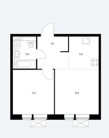 Квартира 39,3 м², 2-комнатная - изображение 2