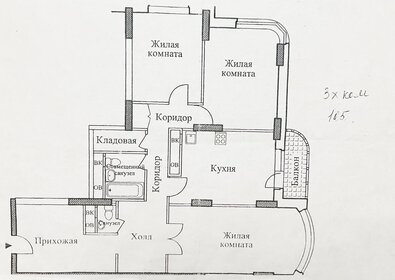 Квартира 105 м², 3-комнатная - изображение 3