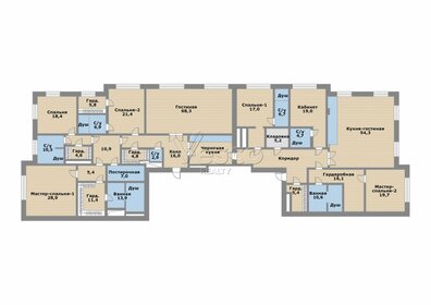 Квартира 436 м², 8-комнатные - изображение 1