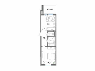46 м², 2-комнатная квартира 5 100 000 ₽ - изображение 109