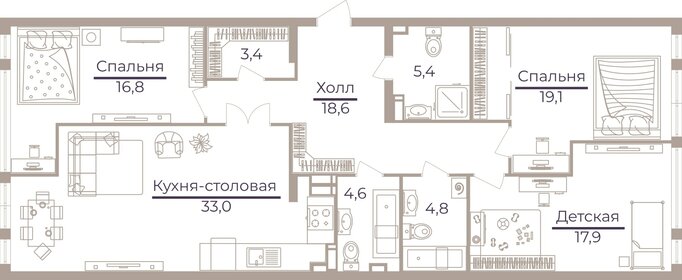 108,7 м², 3-комнатная квартира 64 241 700 ₽ - изображение 74