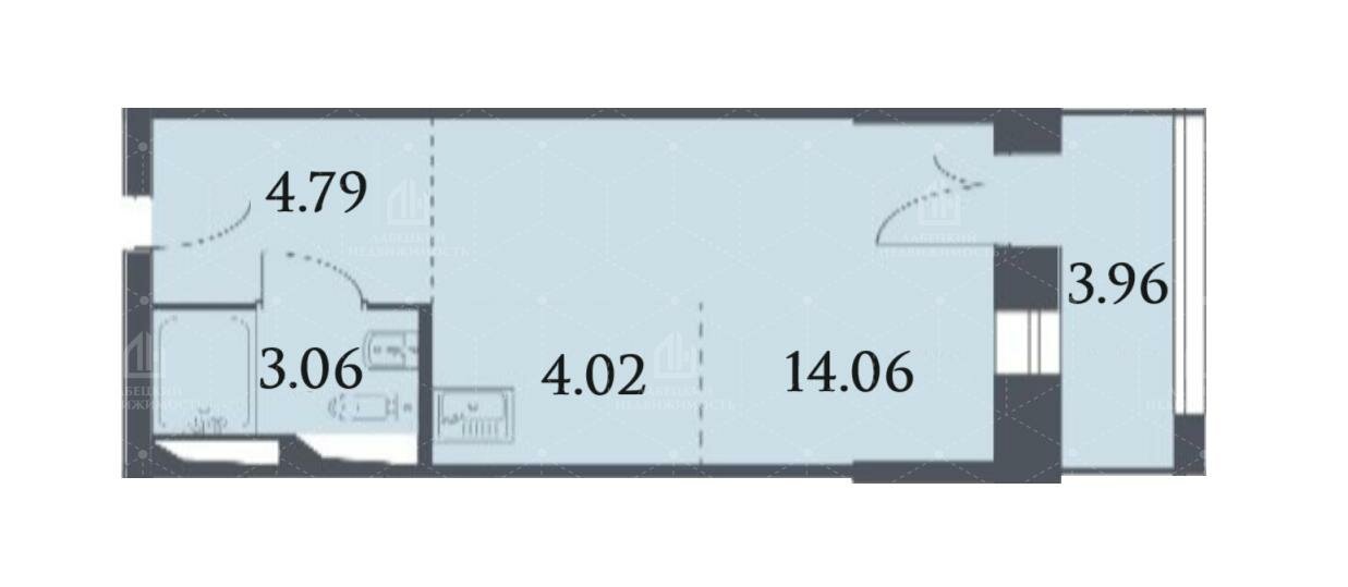 29,9 м², 1-комнатные апартаменты 7 999 999 ₽ - изображение 1