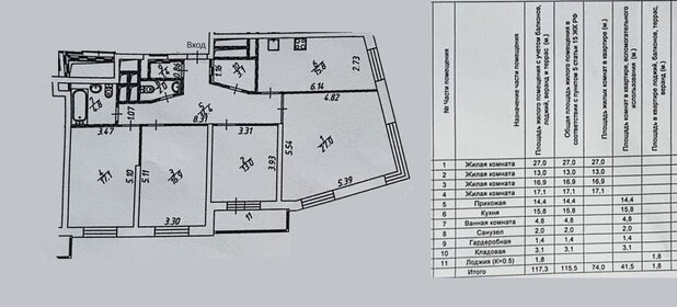 Квартира 117,3 м², 4-комнатная - изображение 1