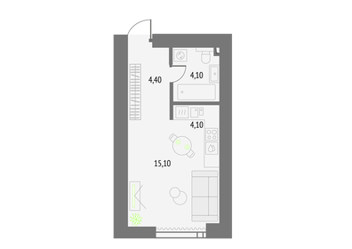 31,6 м², апартаменты-студия 13 980 000 ₽ - изображение 102