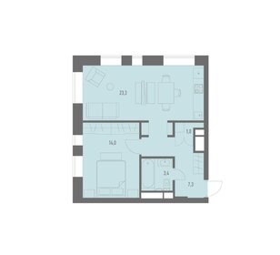 Квартира 49,5 м², 2-комнатная - изображение 1