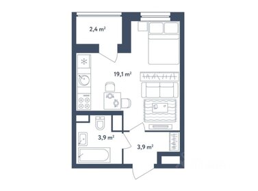 40,1 м², 2-комнатные апартаменты 25 900 000 ₽ - изображение 97