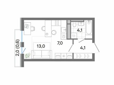 34,7 м², квартира-студия 6 528 438 ₽ - изображение 11