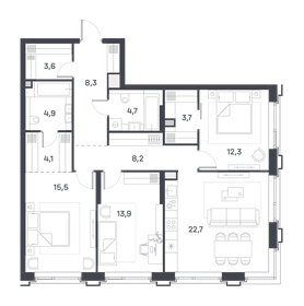 86,4 м², 3-комнатная квартира 42 932 160 ₽ - изображение 72