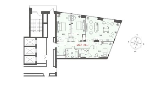 127,6 м², 3-комнатная квартира 61 248 000 ₽ - изображение 50