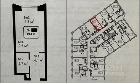 Квартира 19 м², студия - изображение 2