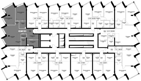 103 м², 3-комнатная квартира 63 351 152 ₽ - изображение 117