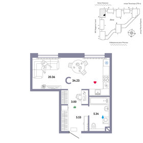 Квартира 34,2 м², студия - изображение 1