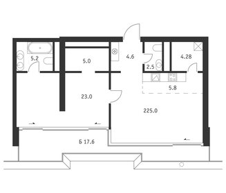 Квартира 80,8 м², 2-комнатная - изображение 1