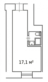 Квартира 17,1 м², студия - изображение 1