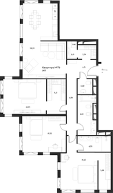 Квартира 148,8 м², 3-комнатная - изображение 1
