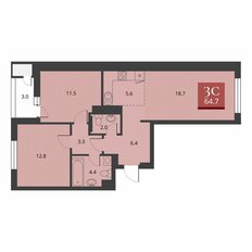 Квартира 66,2 м², 3-комнатная - изображение 2