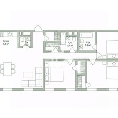 Квартира 118 м², 4-комнатные - изображение 3