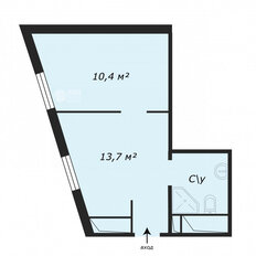 Квартира 29,5 м², 2-комнатные - изображение 1