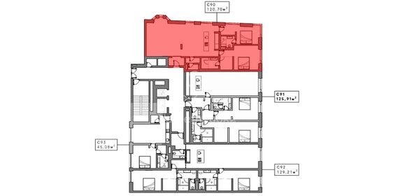 Квартира 122 м², 3-комнатные - изображение 1