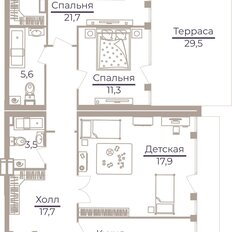 Квартира 108,7 м², 3-комнатная - изображение 2