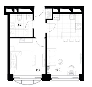 Квартира 38 м², 1-комнатные - изображение 1