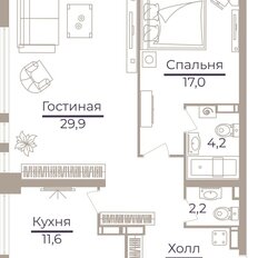 Квартира 77,2 м², 2-комнатная - изображение 2