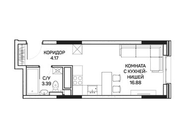 22,8 м², апартаменты-студия 6 400 000 ₽ - изображение 86