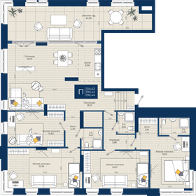 Квартира 190,4 м², 4-комнатная - изображение 1